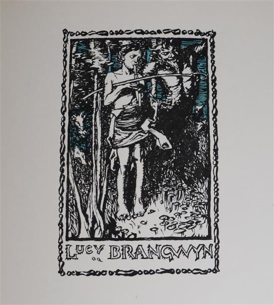 Brangwyn, Frank - Book Plates, 4to, beige cloth, 69 black and white and coloured plates,